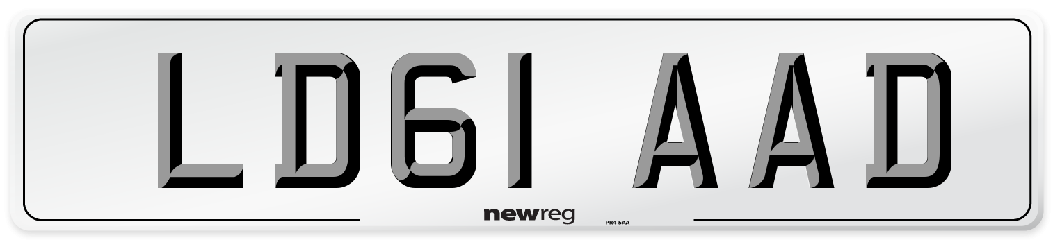 LD61 AAD Number Plate from New Reg